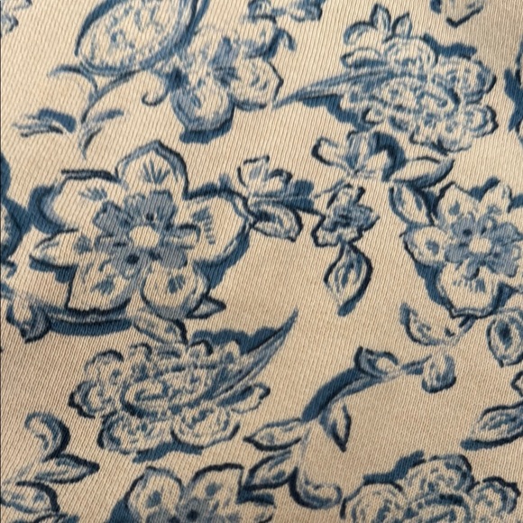 Sundry Cream and Blue Toile Sweatshirt - Picture 7 of 8